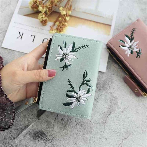 embroidery flower women wallets and purse cute students zipper ladies wallet small leather card holder money bag, Red;black
embroidery flower women wallets and purse cute students zipper ladies wallet small leather card holder money bag, Red;black