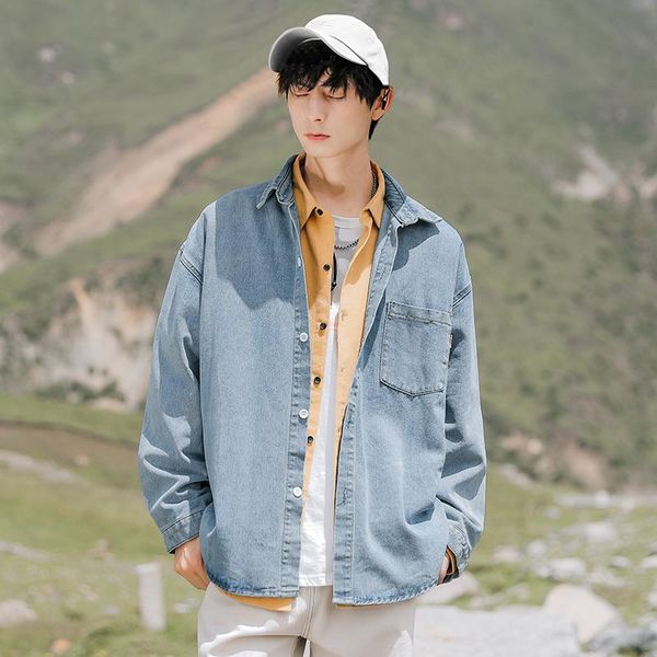 men's jackets tfetters men denim jacket 2021 autumn korean version solid color loose long sleeve shirt, Black;brown
men's jackets tfetters men denim jacket 2021 autumn korean version solid color loose long sleeve shirt, Black;brown