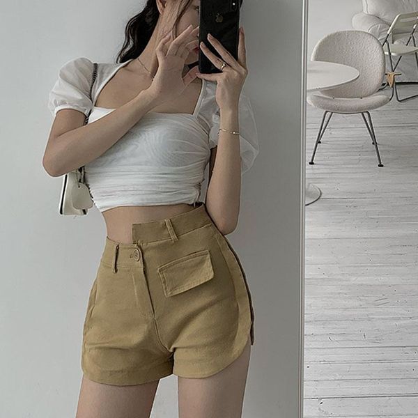 women's shorts irregular button for women 2021 summer 4 color beach tight short lady streetwear s- size design feminino, White;black
women's shorts irregular button for women 2021 summer 4 color beach tight short lady streetwear s- size design feminino, White;black