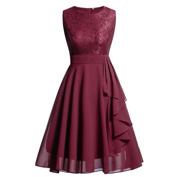 dresses women a-line lace bow summer stylish chiffon patchwork sleeveless elegant vintage dress prom graduation, Black;gray
dresses women a-line lace bow summer stylish chiffon patchwork sleeveless elegant vintage dress prom graduation, Black;gray