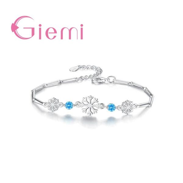 link, chain giemi trendy tiny exquisite snowflake 925 sterling silver white blue cubic zirconia bracelet for women jewelry gift, Black
link, chain giemi trendy tiny exquisite snowflake 925 sterling silver white blue cubic zirconia bracelet for women jewelry gift, Black
