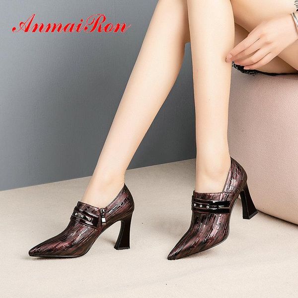 dress shoes anmairon 2021 basic pumps women genuine leather slip-on pointed toe square heel spring/autumn leisure, Black
dress shoes anmairon 2021 basic pumps women genuine leather slip-on pointed toe square heel spring/autumn leisure, Black