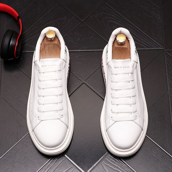 white classic wedding dress party casual shoes brand breathable vulcanized sneakers male lace up walking footwear thick bottom designer loaf, Black
white classic wedding dress party casual shoes brand breathable vulcanized sneakers male lace up walking footwear thick bottom designer loaf, Black