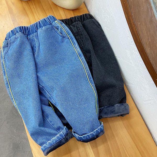 boys girls plus velvet thicken denim trousers pants 2021 winter cotton clothes loose striped warm jeans for 2-7yrs, Blue
boys girls plus velvet thicken denim trousers pants 2021 winter cotton clothes loose striped warm jeans for 2-7yrs, Blue