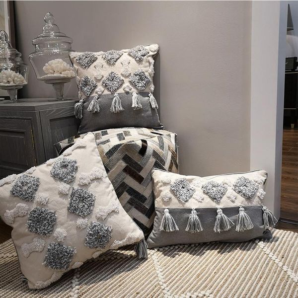 grey cushion cover pillow case tufted handmade tassels neutral decorative for sofa seat home canvas 45x45cm 30x50cm cushion/decorative
grey cushion cover pillow case tufted handmade tassels neutral decorative for sofa seat home canvas 45x45cm 30x50cm cushion/decorative