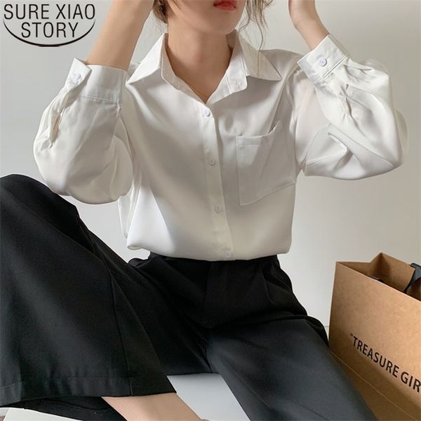 simple white blouse women long sleeve loose shirt spring turn down collar cardigan shirts blusas mujer clothes 13165 210506
simple white blouse women long sleeve loose shirt spring turn down collar cardigan shirts blusas mujer clothes 13165 210506