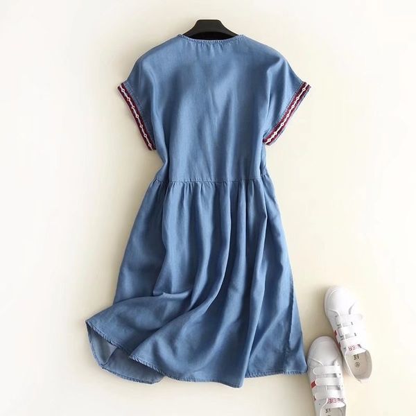 casual dresses short sleeve floral embroidered jeans womanly dress casual neck cowboy midi blue loose denim adjustment zomx, Black;gray
casual dresses short sleeve floral embroidered jeans womanly dress casual neck cowboy midi blue loose denim adjustment zomx, Black;gray