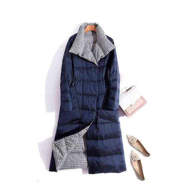 women's down & parkas 2022 double side winter jacket fashion long double-breasted coat female white duck parka snow outwear cpz1, Black
women's down & parkas 2022 double side winter jacket fashion long double-breasted coat female white duck parka snow outwear cpz1, Black