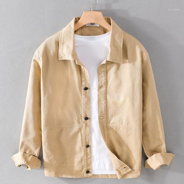 men's jackets 9757 men cargo jacket fashion loose simple luxury handsome youth khaki long sleeve trendy y2k solid color ma, Black;brown
men's jackets 9757 men cargo jacket fashion loose simple luxury handsome youth khaki long sleeve trendy y2k solid color ma, Black;brown