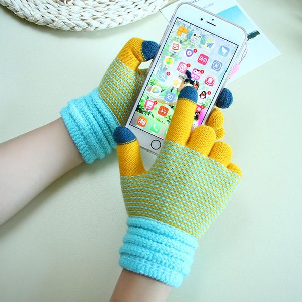 five fingers gloves autumn winter warm men women knitted soft patchwork color mittens outdoor couple touch screen glove, Blue;gray
five fingers gloves autumn winter warm men women knitted soft patchwork color mittens outdoor couple touch screen glove, Blue;gray