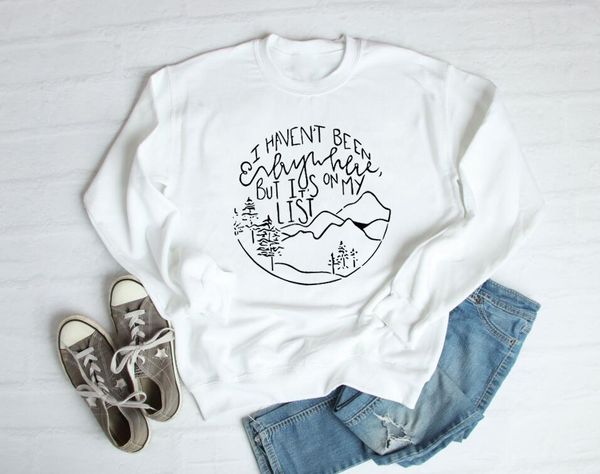 women's hoodies & sweatshirts i haven't been everywhere but it's on my list sweatshirt world traveler sweats casual pullovers, Black
women's hoodies & sweatshirts i haven't been everywhere but it's on my list sweatshirt world traveler sweats casual pullovers, Black