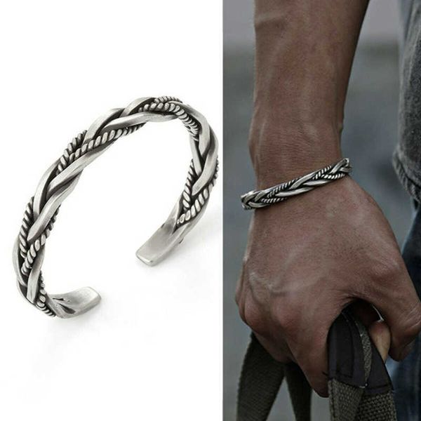 vintage trendy adjustable twist type bracelet punk geometric opening twisted woven bracelet for men bangle jewelry male gifts q0717, Black
vintage trendy adjustable twist type bracelet punk geometric opening twisted woven bracelet for men bangle jewelry male gifts q0717, Black