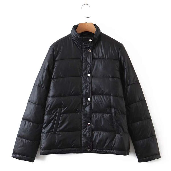 autumn style fashion street women's wear urban leisure black cotton coat, Black;brown
autumn style fashion street women's wear urban leisure black cotton coat, Black;brown
