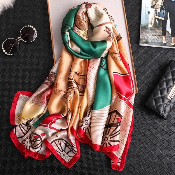 scarves 2021 sunscreen silk scarf summer high-end decorative beach towel warming travel shawl fashion carriage women uv, Blue;gray 
scarves 2021 sunscreen silk scarf summer high-end decorative beach towel warming travel shawl fashion carriage women uv, Blue;gray