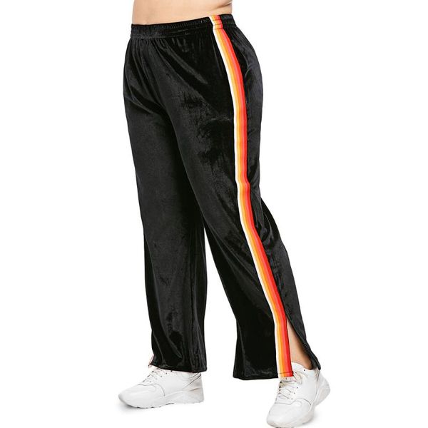 women's pants & capris wipalo velvet striped pocket tape side burgundy women casual autumn spring high waist elastic long trousers 2xl, Black;white
women's pants & capris wipalo velvet striped pocket tape side burgundy women casual autumn spring high waist elastic long trousers 2xl, Black;white