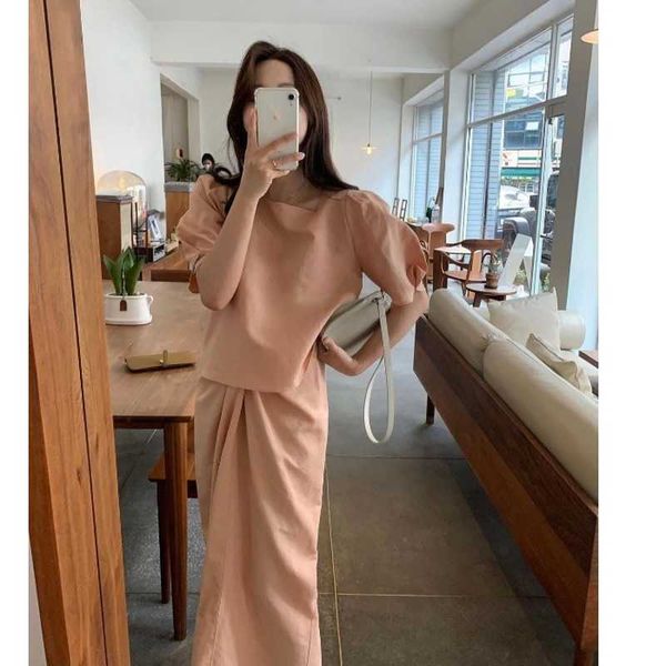 korean chic sets summer solid pink square neck puff short sleeve t shirts wild knotted high waist pleated skirt slim gentle 210610, White
korean chic sets summer solid pink square neck puff short sleeve t shirts wild knotted high waist pleated skirt slim gentle 210610, White