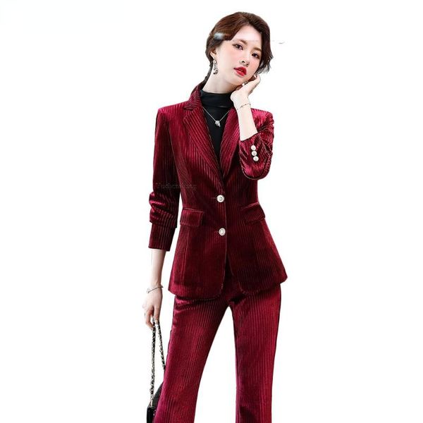women's two piece pants women stripe pant suit green blue wine black velvet 2 set arrival coat jacket blazer and trousers, White
women's two piece pants women stripe pant suit green blue wine black velvet 2 set arrival coat jacket blazer and trousers, White