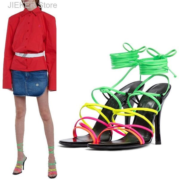 dress shoes ankle strap fashion women's sandals 2021 summer nightclub elegant ladies high heeled mixed colors lace up stiletto, Black 
dress shoes ankle strap fashion women's sandals 2021 summer nightclub elegant ladies high heeled mixed colors lace up stiletto, Black