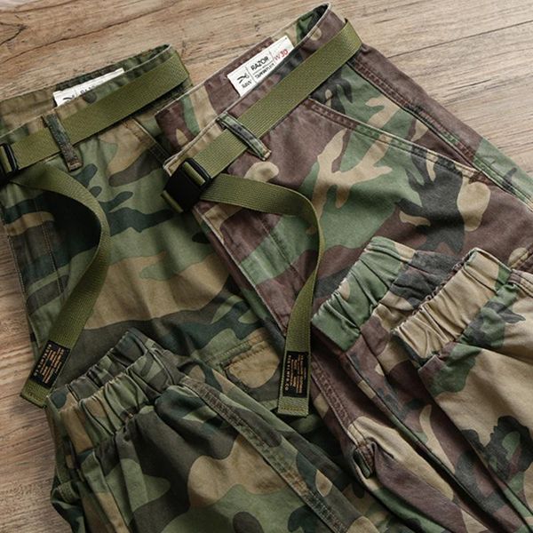 men's pants fall camouflage trousers army style vintage multi-pocket outdoor wear resistant camping loose tie feet, Black
men's pants fall camouflage trousers army style vintage multi-pocket outdoor wear resistant camping loose tie feet, Black
