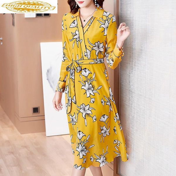 casual dresses real silk dress women spring summer korean fashion print midi elegant vintage party vestido mujer p1041 yy2594, Black;gray
casual dresses real silk dress women spring summer korean fashion print midi elegant vintage party vestido mujer p1041 yy2594, Black;gray