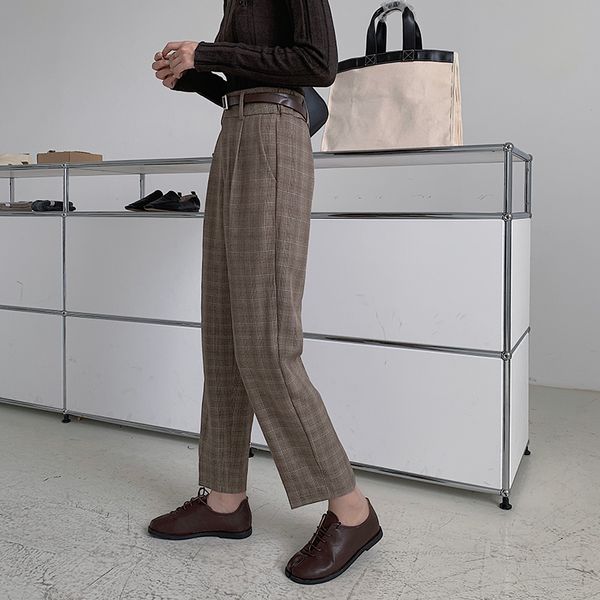 autumn winter vintage plaid pants korean style office ladies retro women's trousers suit pants female 210319, Black;white
autumn winter vintage plaid pants korean style office ladies retro women's trousers suit pants female 210319, Black;white
