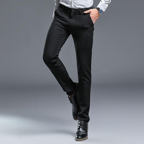 men's suits & blazers autumn black stripe suit trousers business casual pants 28 - 36 szie, White;black
men's suits & blazers autumn black stripe suit trousers business casual pants 28 - 36 szie, White;black