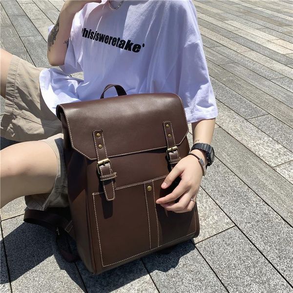 backpack 2021 women's bag retro trend british style high-capacity leisure time schoolbag pu mens bookbag bags for women
backpack 2021 women's bag retro trend british style high-capacity leisure time schoolbag pu mens bookbag bags for women