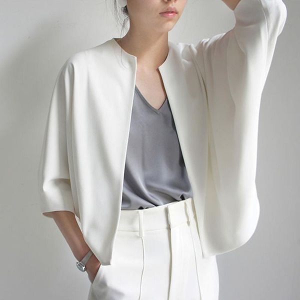 women's jackets 2021 autumn women fashion jacket pure color simple suit japanese loose 3/4 sleeve cardigan casual ladies clothi, Black;brown
women's jackets 2021 autumn women fashion jacket pure color simple suit japanese loose 3/4 sleeve cardigan casual ladies clothi, Black;brown