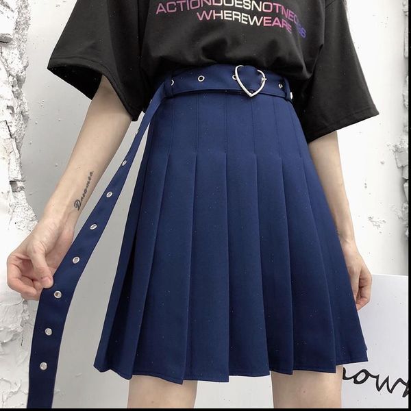 punk mini summer gothic womens skirts high waist heart buckle belt pleated harajuku plus size kawaii schoolgirl, Black
punk mini summer gothic womens skirts high waist heart buckle belt pleated harajuku plus size kawaii schoolgirl, Black