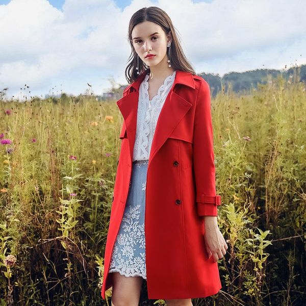 women's trench coats 2021 autumn spring clothes long coat stylish double breasted loose slim waist all-match elegance outerwear, Tan;black
women's trench coats 2021 autumn spring clothes long coat stylish double breasted loose slim waist all-match elegance outerwear, Tan;black