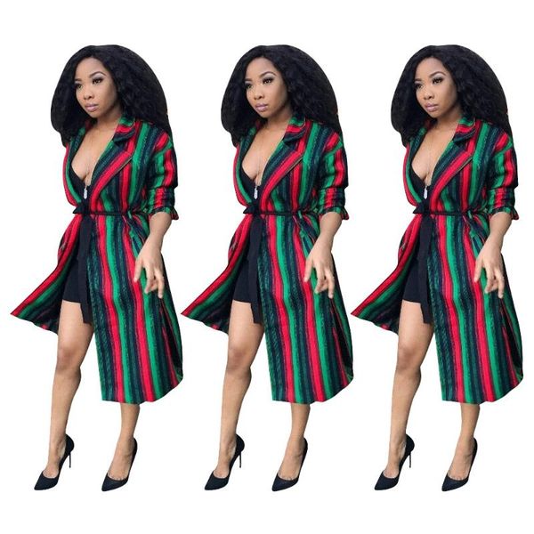 women's jackets european and american red green striped printed suit collar jacket, Black;brown
women's jackets european and american red green striped printed suit collar jacket, Black;brown