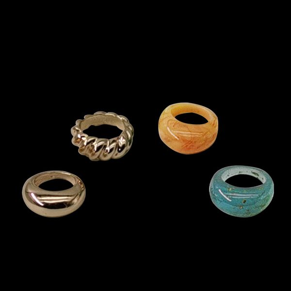 band rings fashion gold letter ring lady party wedding couple gift engagement, Silver
band rings fashion gold letter ring lady party wedding couple gift engagement, Silver