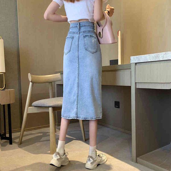 skirts summer denim women high waist single button pockets a line blue slit streetwear jupe jean femme 90zd, Black
skirts summer denim women high waist single button pockets a line blue slit streetwear jupe jean femme 90zd, Black