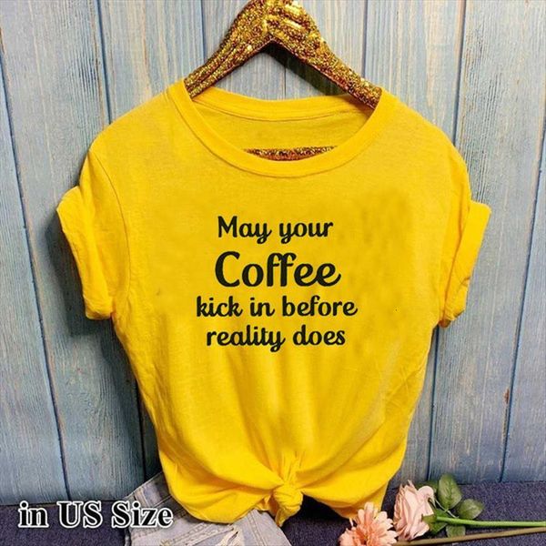may your coffee letter women t shirts print short sleeve o neck loose ladies fashion tee clothes mujer, White
may your coffee letter women t shirts print short sleeve o neck loose ladies fashion tee clothes mujer, White