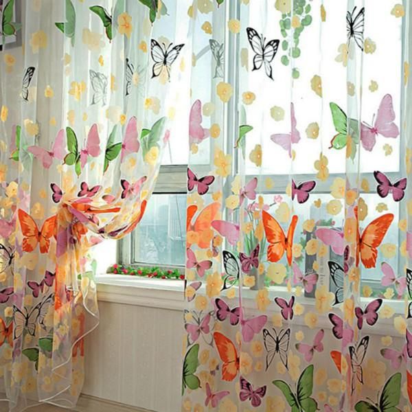 washable butterfly printed tulle window curtains hanging decorations screens sheer voile door drape panel scarf assorted 0.95x2m curtain & d
washable butterfly printed tulle window curtains hanging decorations screens sheer voile door drape panel scarf assorted 0.95x2m curtain & d