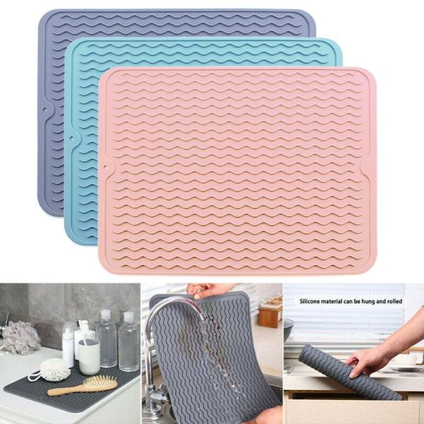 mats & pads silicone drying mat heat resistant waterproof draining tableware dishwaser cushion pad for kitchenware accessories tools
mats & pads silicone drying mat heat resistant waterproof draining tableware dishwaser cushion pad for kitchenware accessories tools