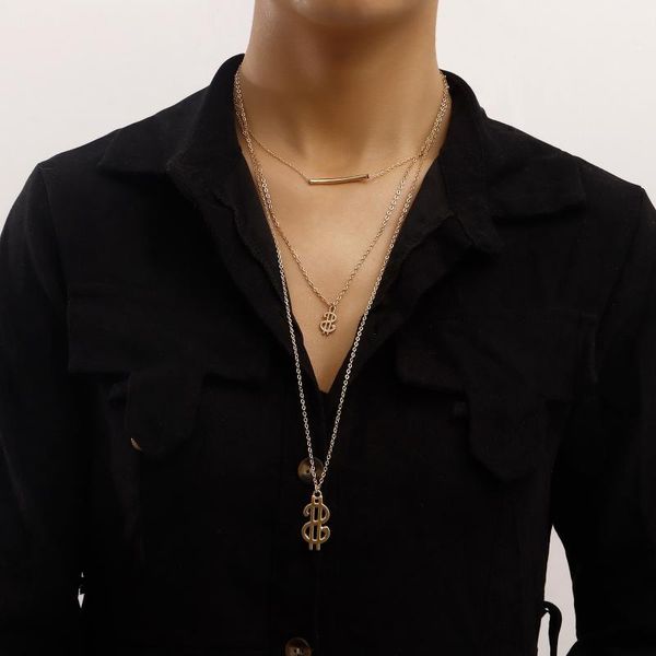 pendant necklaces dollar currency symbol tube pendants for women gold color layered necklace female long 2021 fashion jewelry, Silver
pendant necklaces dollar currency symbol tube pendants for women gold color layered necklace female long 2021 fashion jewelry, Silver