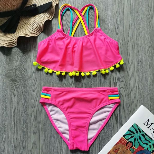 one-piece suits pompoms girl swimsuit kids flounce bikini set two piece children's swimwear cross back bathing suit beachwear 2021
one-piece suits pompoms girl swimsuit kids flounce bikini set two piece children's swimwear cross back bathing suit beachwear 2021