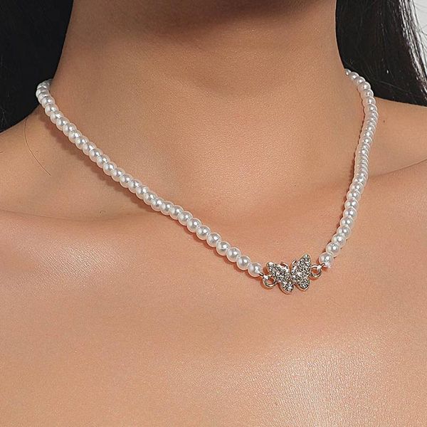 pendant necklaces women's elegant pearl & pendants rhinestone butterfly necklace for women french fashion jewelry gifts party qw111, Silver
pendant necklaces women's elegant pearl & pendants rhinestone butterfly necklace for women french fashion jewelry gifts party qw111, Silver