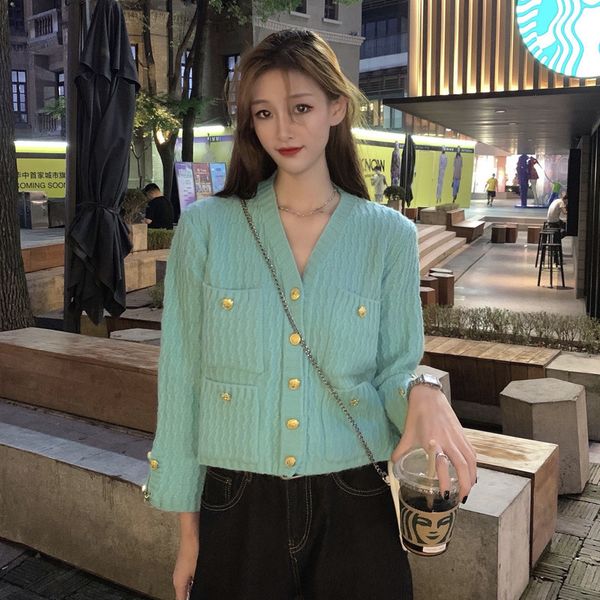 women's sweaters autumn mode female with low v short cardigan elegant lady single green breast black sweater outwear loose haphazard me, White;black
women's sweaters autumn mode female with low v short cardigan elegant lady single green breast black sweater outwear loose haphazard me, White;black