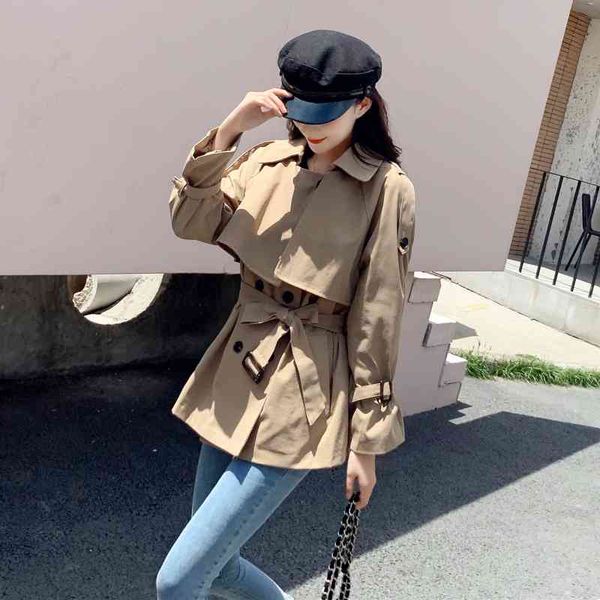 women's jackets autumn short fashion windbreaker sweet casual belt khaki lapel long sleeve long-sleeved jacket weight double breasted y, Black;brown
women's jackets autumn short fashion windbreaker sweet casual belt khaki lapel long sleeve long-sleeved jacket weight double breasted y, Black;brown
