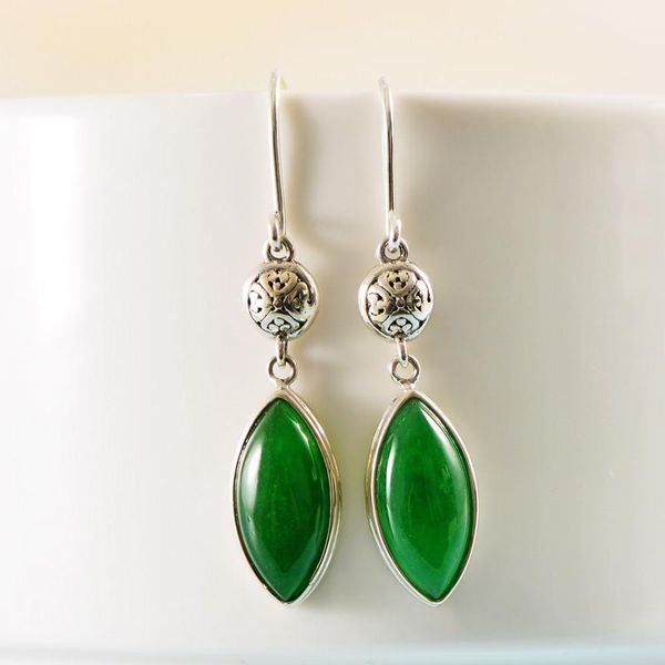 hoop & huggie retro green agate carved long style temperament modified face earrings meibapj real s925 sterling silver exquisite gift jewelr, Golden;silver
hoop & huggie retro green agate carved long style temperament modified face earrings meibapj real s925 sterling silver exquisite gift jewelr, Golden;silver