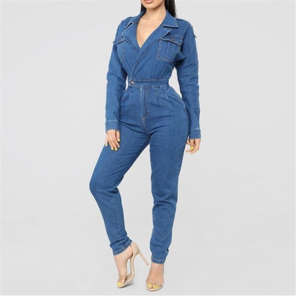 women's jumpsuits & rompers women blazer collar long sleeves bodycon denim jumpsuit deep v-neck with pocket wash jeans, Black;white
women's jumpsuits & rompers women blazer collar long sleeves bodycon denim jumpsuit deep v-neck with pocket wash jeans, Black;white