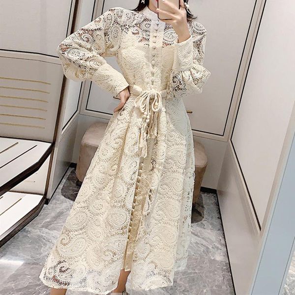 casual dresses wavsiyier midi dress luxury elegant a-line party belt hollow out lace embroidery women 2021 spring long sleeve vintage, Black;gray
casual dresses wavsiyier midi dress luxury elegant a-line party belt hollow out lace embroidery women 2021 spring long sleeve vintage, Black;gray