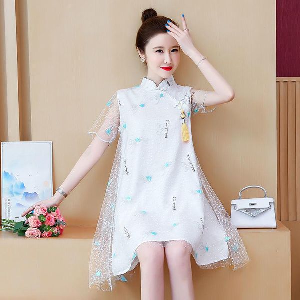 ethnic clothing chinese traditional retro qipao dress summer mesh embroidery short sleeve lace fashion tassel ornament womens cheongsam, Red
ethnic clothing chinese traditional retro qipao dress summer mesh embroidery short sleeve lace fashion tassel ornament womens cheongsam, Red