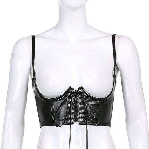 bustiers & corsets gothic pu leather corset women lace up crop punk style corselet wear out cummerbunds streetwear mujer, Black;white
bustiers & corsets gothic pu leather corset women lace up crop punk style corselet wear out cummerbunds streetwear mujer, Black;white