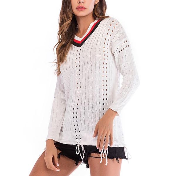 whiter hollow out tassel sweaters for women v-neck long sleeve knit stripe fashion loose jumper casual pullover women's, White;black
whiter hollow out tassel sweaters for women v-neck long sleeve knit stripe fashion loose jumper casual pullover women's, White;black