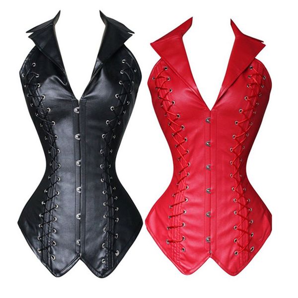 woman bustiers steel bone steampunk corset clothing womern leather gothic jackets corsets halter waist slimming underbust corset, Black;white
woman bustiers steel bone steampunk corset clothing womern leather gothic jackets corsets halter waist slimming underbust corset, Black;white