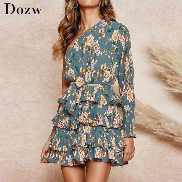 bohemian floral print summer beach dress women one shoulder elegant party chiffon ladies ruffled mini vestidos 210515, Black;gray
bohemian floral print summer beach dress women one shoulder elegant party chiffon ladies ruffled mini vestidos 210515, Black;gray