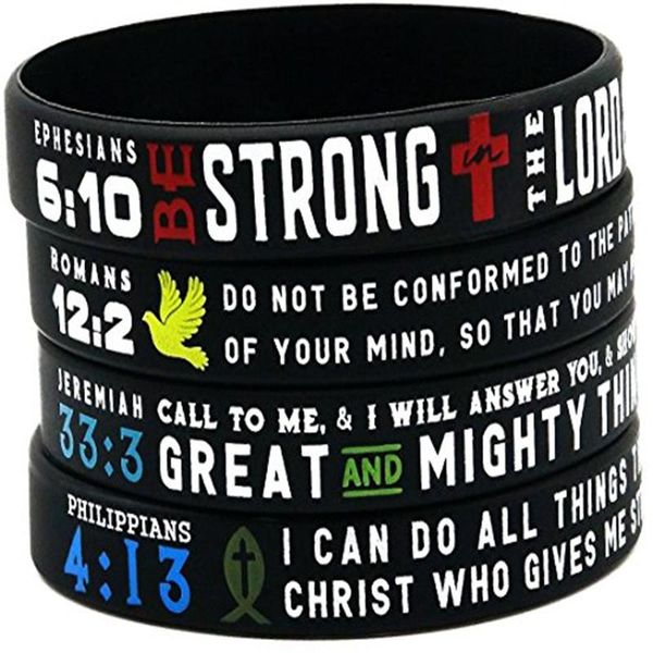 tennis 1pc power of faith bible verse christian religious ephesians romans jeremian philippians silicone rubber bracelet wristband, Golden;silver
tennis 1pc power of faith bible verse christian religious ephesians romans jeremian philippians silicone rubber bracelet wristband, Golden;silver